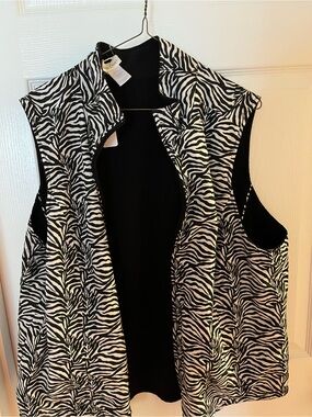 Coldwater Creek Reversible Black and White Women's Jacket